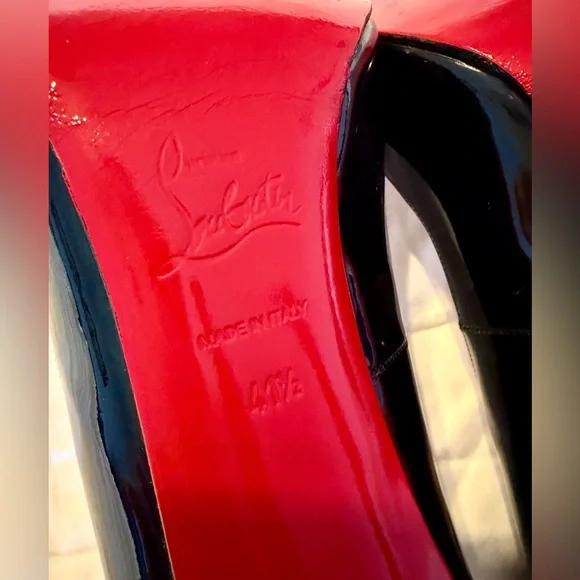 Christian Louboutin Pigalle 120 Black Patent Leather Heels - Size 41.5 - Picture 10 of 13